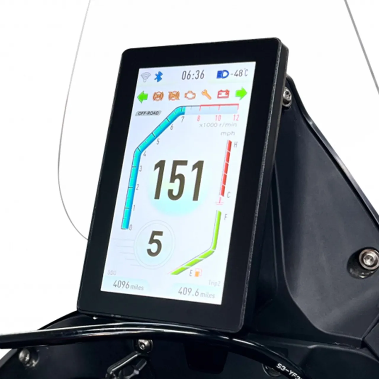 Rieju Aventura Rally 307 TFT-skärm