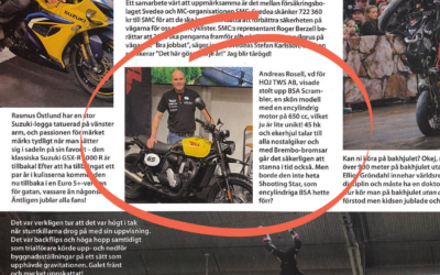 HOJ och BSA Scrambler uppmärksammas i Allt om MC efter MC-mässan