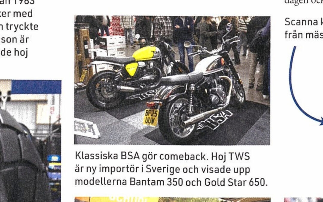 En liten notis. Ett stort steg för BSA.